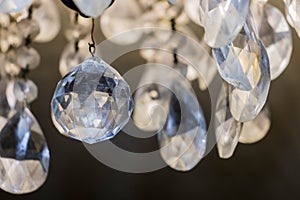 Brilliant ÃÂrystal chandelier close-up photo